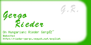 gergo rieder business card